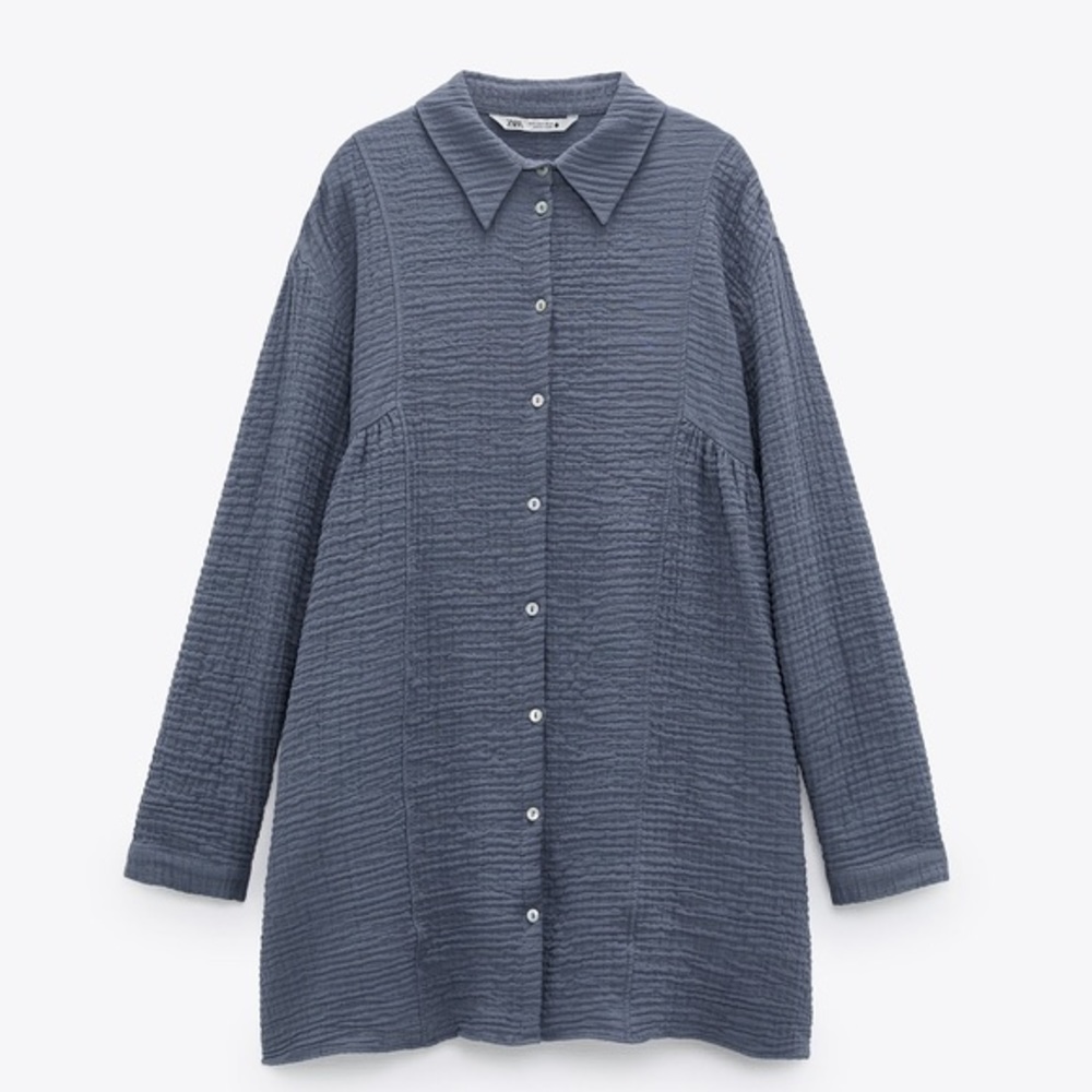 Zara Blue Shirt Dress, Worn Once